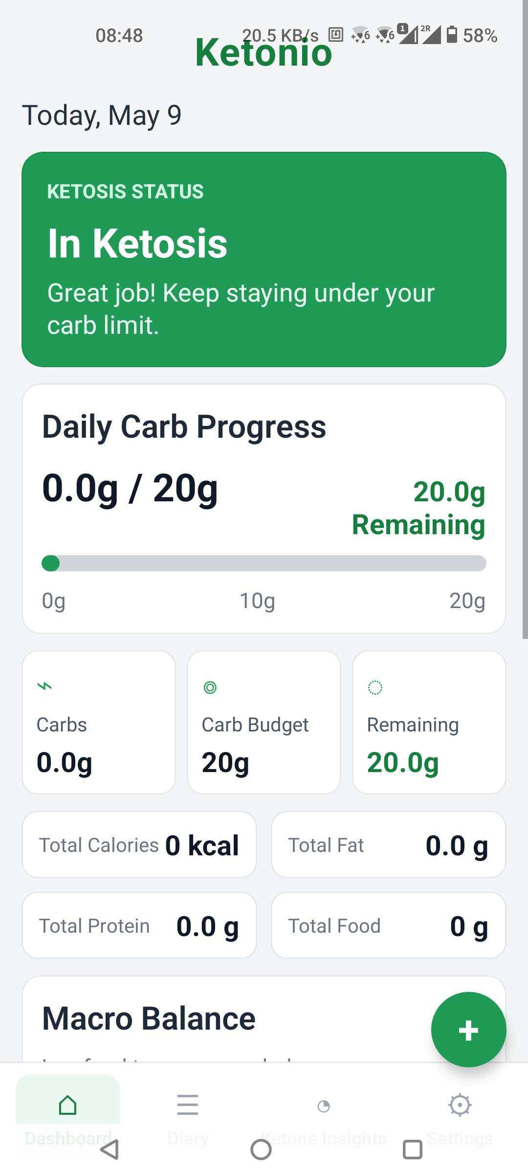 Ketonio App Screenshot